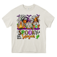 Cream Spooky Season Gnomes Heavy Core Tee - texasbilliewilder