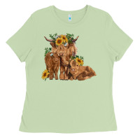 Highland Cow Family Ladies Tee | Teevron