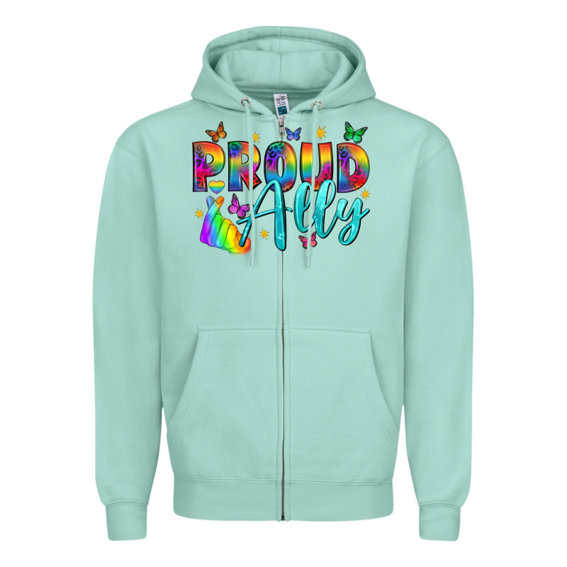 Western Proud Ally Zipper Hoodie by BundleAndBundleShop | Teevron