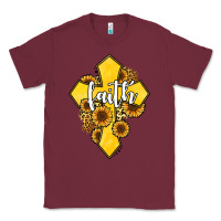Burgundy faith childhood cancer Classic Tee - Jasminsmagicworld