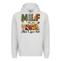 Dove Grey Milf Man I Love Fall Premium Hoodie - texasbilliewilder