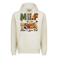 Oatmeal Heather Milf Man I Love Fall Premium Hoodie - texasbilliewilder