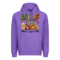 Purple Milf Man I Love Fall Premium Hoodie - texasbilliewilder