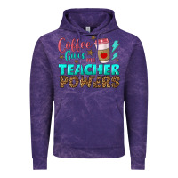 Cloud Purple coffee gives me teacher powers Vintage Hoodie - BundleAndBundleShop