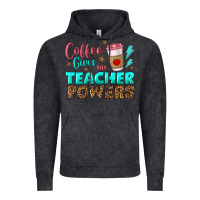 Vintage Black coffee gives me teacher powers Vintage Hoodie - BundleAndBundleShop