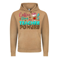 Vintage Camel coffee gives me teacher powers Vintage Hoodie - BundleAndBundleShop