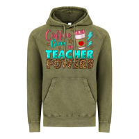 Vintage Olive coffee gives me teacher powers Vintage Hoodie - BundleAndBundleShop