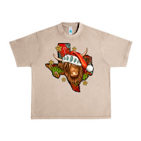 French Oak Shaggy cow Texas Christmas Urban Heavy Tee - Jasminsmagicworld