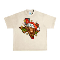 Sandshell Shaggy cow Texas Christmas Urban Heavy Tee - Jasminsmagicworld