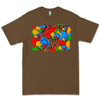 Cacao autism heart background Premium Tee - AdoDesignShop