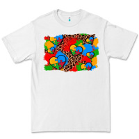 White autism heart background Premium Tee - AdoDesignShop