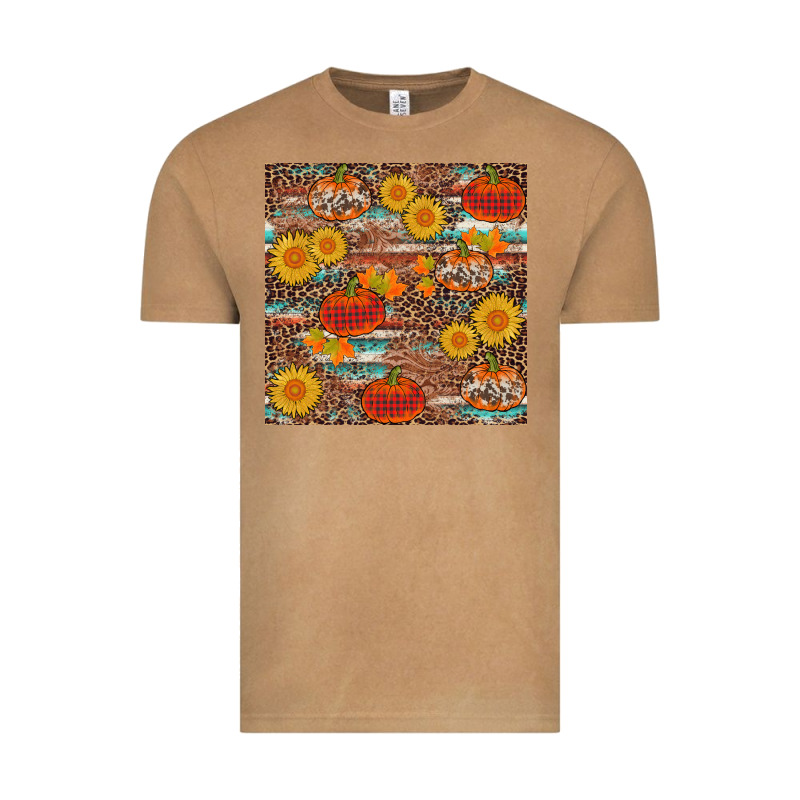 Pumpkin Plaid Sunflower Seamless Min Vintage Tee by AdoDesignShop | Teevron