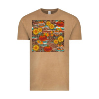 Vintage Camel pumpkin plaid sunflower seamless min Vintage Tee - AdoDesignShop
