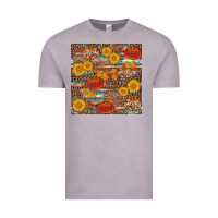 Vintage Zinc pumpkin plaid sunflower seamless min Vintage Tee - AdoDesignShop