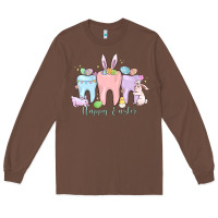 Chestnut happy easter teeth Long Sleeve Tee - MaliasSmallBusiness