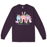 Plum happy easter teeth Long Sleeve Tee - MaliasSmallBusiness