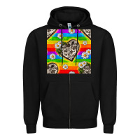 Black Pride LGBTQ+ Cowhide Hearts And Daisy Patterns Zipper Hoodie - BundleAndBundleShop
