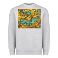 Heather Grey Bumble Bees Heavyweight Sweatshirt - LillyAllenDesigns