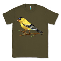 Army Green American Goldfinch Classic Tee - LillyAllenDesigns