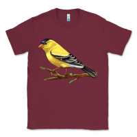 Burgundy American Goldfinch Classic Tee - LillyAllenDesigns