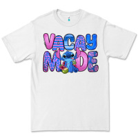 White vacay mode stitch Premium Tee - Zillion Design Studio