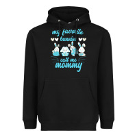 Black My Favorite Bunnies Call Me Mommy Heavyweight Hoodie - Bettercallsaul