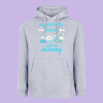 My Favorite Bunnies Call Me Mommy Heavyweight Hoodie Designed By Bettercallsaul