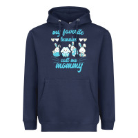 Navy My Favorite Bunnies Call Me Mommy Heavyweight Hoodie - Bettercallsaul