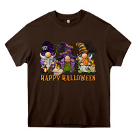 Chocolate Brown happy halloween  gnomies Heavy Core Tee - BarkalooDesign