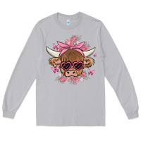 Moon Dust cow with flowers and butterflies Long Sleeve Tee - MaliasSmallBusiness