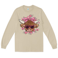 Mushroom cow with flowers and butterflies Long Sleeve Tee - MaliasSmallBusiness