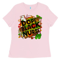 Bubblegum Pink dope black nurse Ladies Tee - Zillion Design Studio