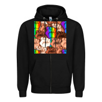 Black Pride lgbtq fists seamless pattern Zipper Hoodie - BundleAndBundleShop
