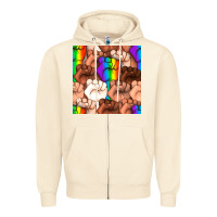 Sandshell Pride lgbtq fists seamless pattern Zipper Hoodie - BundleAndBundleShop