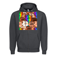 Smoke Pride lgbtq fists seamless pattern Zipper Hoodie - BundleAndBundleShop