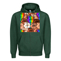 Sports Green Pride lgbtq fists seamless pattern Zipper Hoodie - BundleAndBundleShop