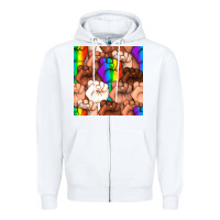 White Pride lgbtq fists seamless pattern Zipper Hoodie - BundleAndBundleShop