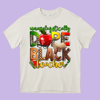 Unapologetically Dope Black Teacher Heavy Core Tee Designed By Zillion Design Studio