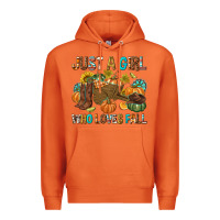 Carrot Just a Girl Who Loves Fall Premium Hoodie - texasbilliewilder