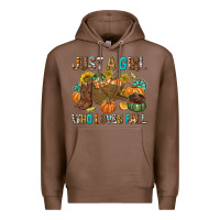 Chestnut Just a Girl Who Loves Fall Premium Hoodie - texasbilliewilder