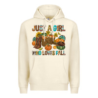 Sandshell Just a Girl Who Loves Fall Premium Hoodie - texasbilliewilder