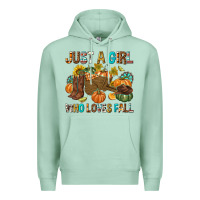 Seafoam Just a Girl Who Loves Fall Premium Hoodie - texasbilliewilder