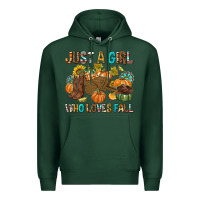 Sports Green Just a Girl Who Loves Fall Premium Hoodie - texasbilliewilder