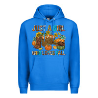 True Royal Just a Girl Who Loves Fall Premium Hoodie - texasbilliewilder