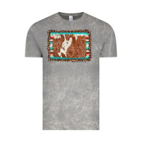 Cloud Rock leopard serape cowhide  leather background Vintage Tee - AdoDesignShop
