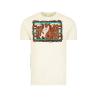 Leopard Serape Cowhide  Leather Background Vintage Tee | Teevron