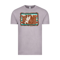 Vintage Zinc leopard serape cowhide  leather background Vintage Tee - AdoDesignShop