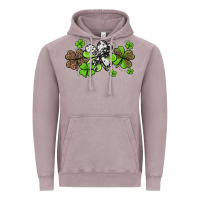 Vintage Zinc Western Cowhide Leopard Glitter Shamrocks Vintage Hoodie - Jasminsmagicworld
