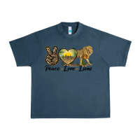 Midnight Navy peace love lions Urban Heavy Tee - LillyAllenDesigns