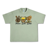 Oil Green peace love lions Urban Heavy Tee - LillyAllenDesigns